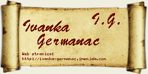 Ivanka Germanac vizit kartica